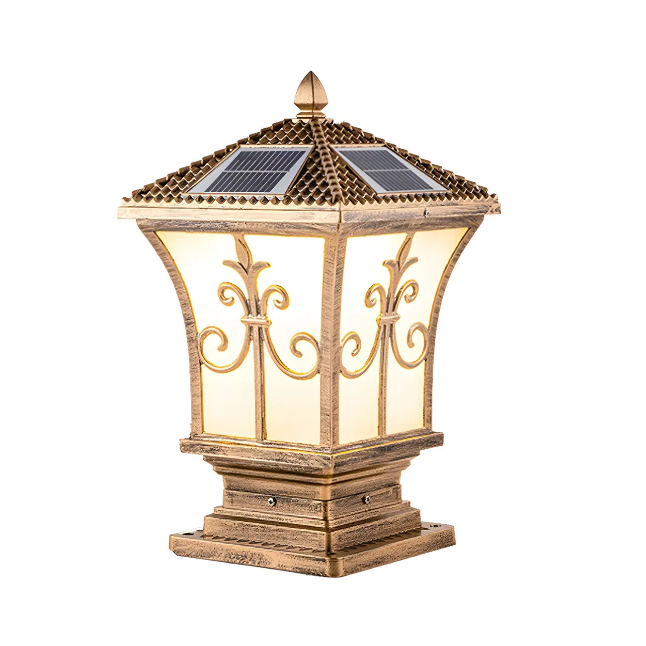 Lampes solaires d'extérieur vintage en bronze