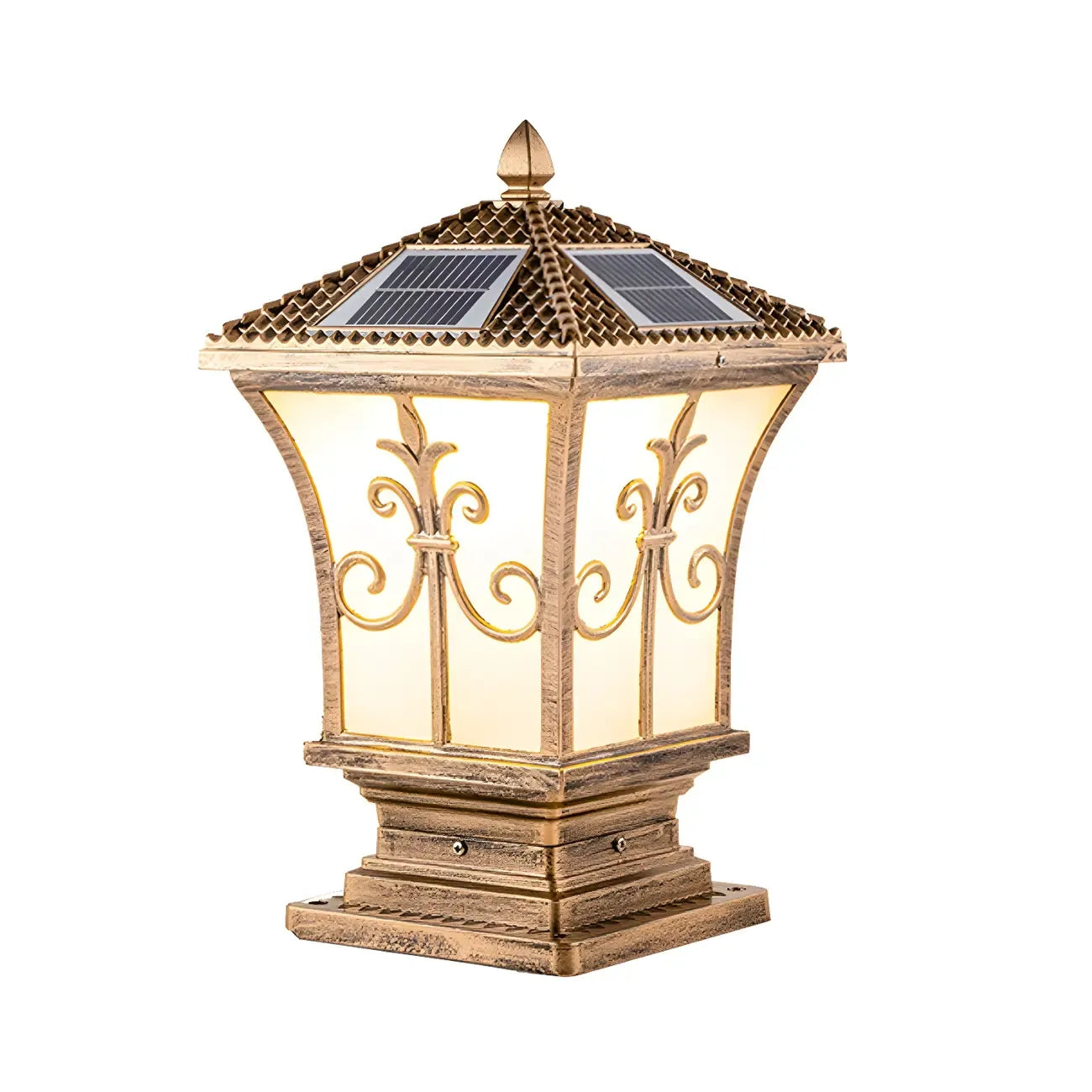 Lampes solaires d'extérieur vintage en bronze
