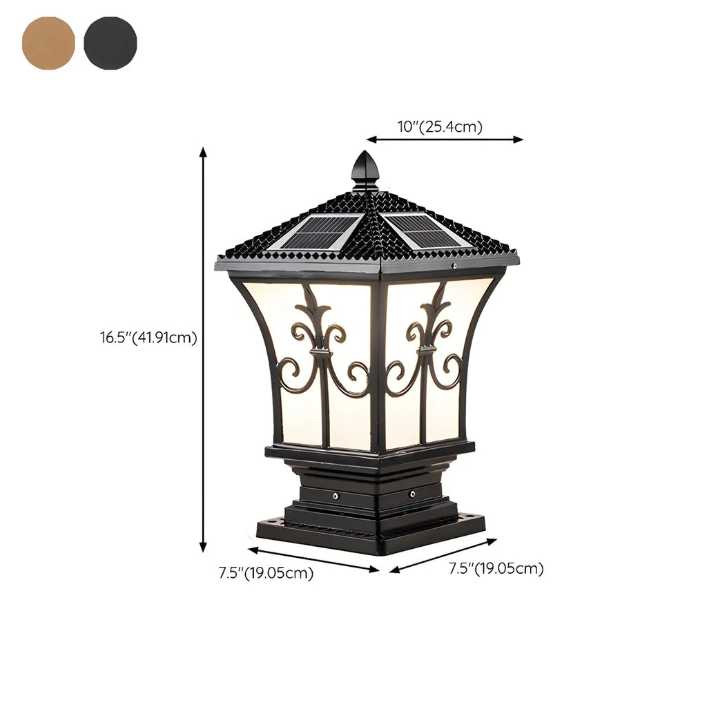 Lampes solaires d'extérieur vintage en bronze