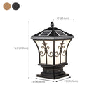 Lampes solaires d'extérieur vintage en bronze