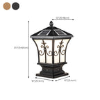 Lampes solaires d'extérieur vintage en bronze