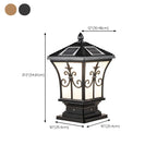 Lampes solaires d'extérieur vintage en bronze