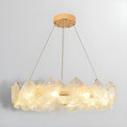 Lustre moderne en coquillage doré pour salon