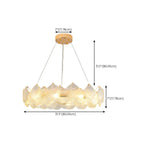 Lustre moderne en coquillage doré pour salon
