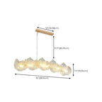 Lustre moderne en coquillage doré pour salon