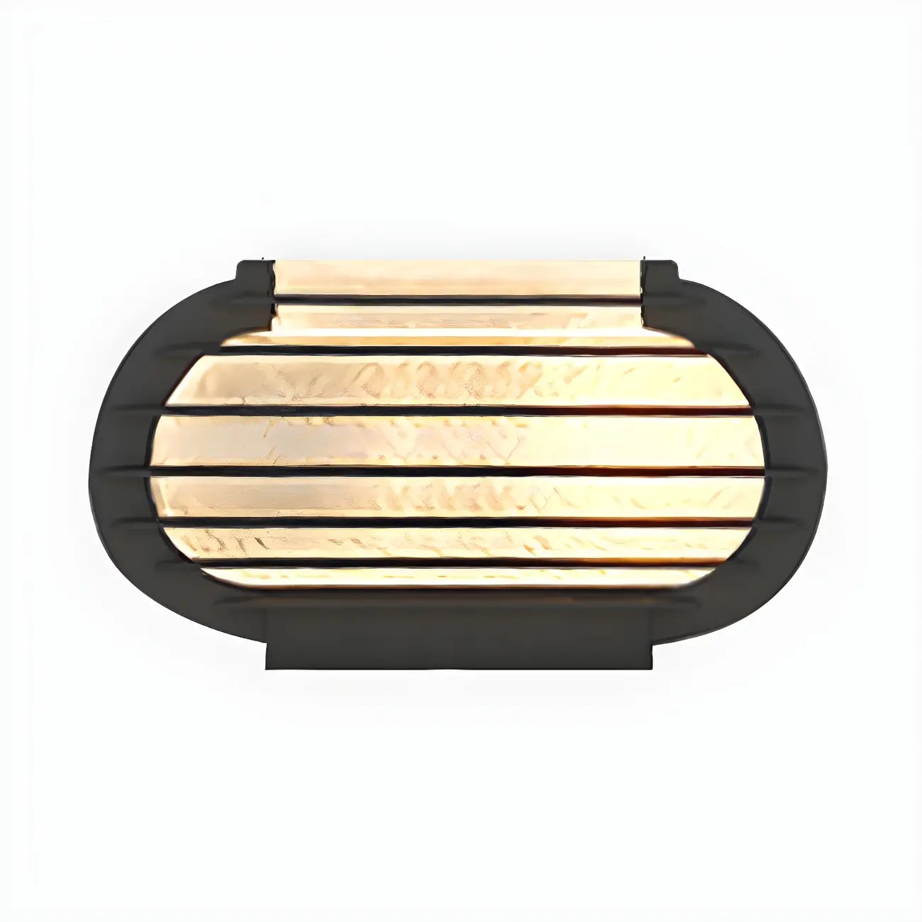Poteau lumineux extérieur en métal en forme de tambour avec capuchon de protection pour grille.