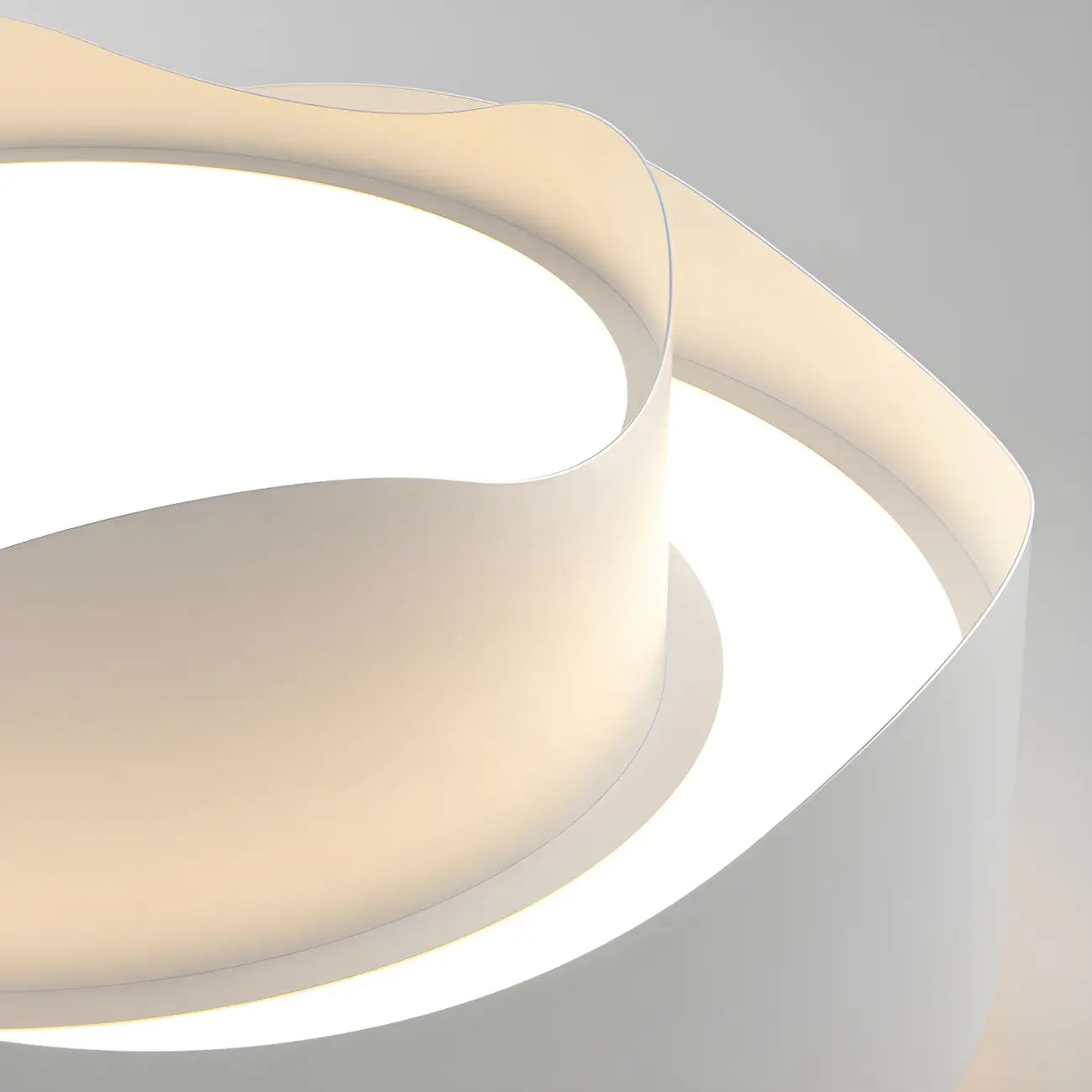 Suspension moderne en métal blanc ondulé pour la cuisine