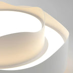 Suspension moderne en métal blanc ondulé pour la cuisine