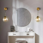Lampe suspendue moderne en verre globe pour salle de bain