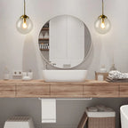 Lampe suspendue moderne en verre globe pour salle de bain