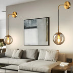 Lampe suspendue moderne en verre globe pour salle de bain