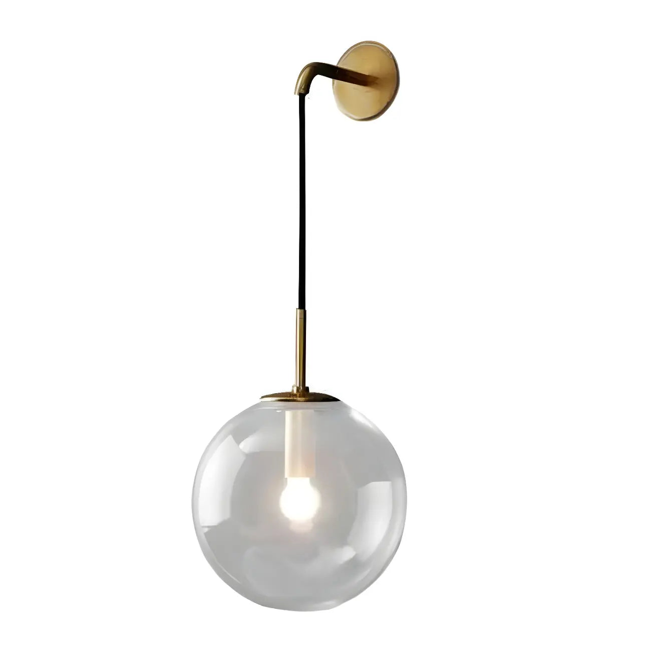 Lampe suspendue moderne en verre globe pour salle de bain