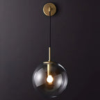 Lampe suspendue moderne en verre globe pour salle de bain
