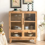 vaisselier classique en bois brun avec rangement