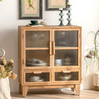 vaisselier classique en bois brun avec rangement