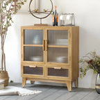 vaisselier classique en bois brun avec rangement