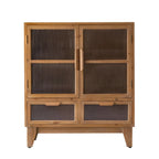 vaisselier classique en bois brun avec rangement