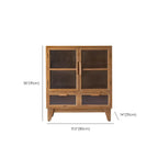 vaisselier classique en bois brun avec rangement
