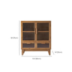 vaisselier classique en bois brun avec rangement
