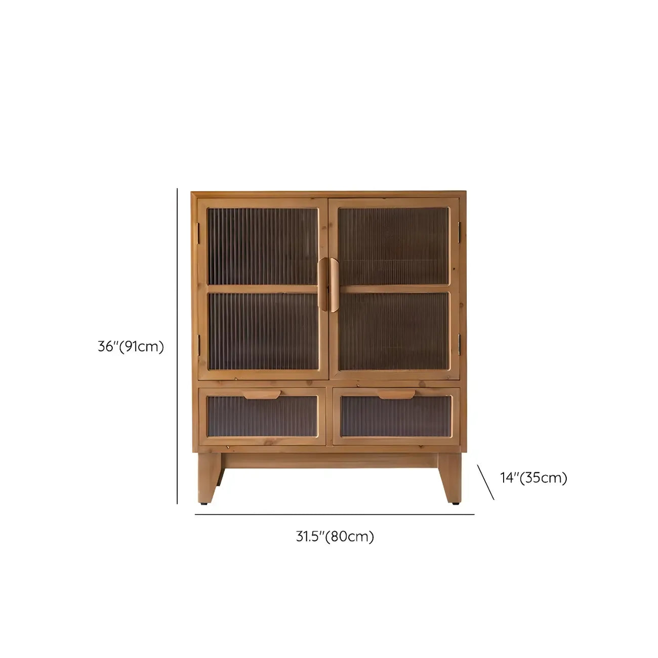 vaisselier classique en bois brun avec rangement