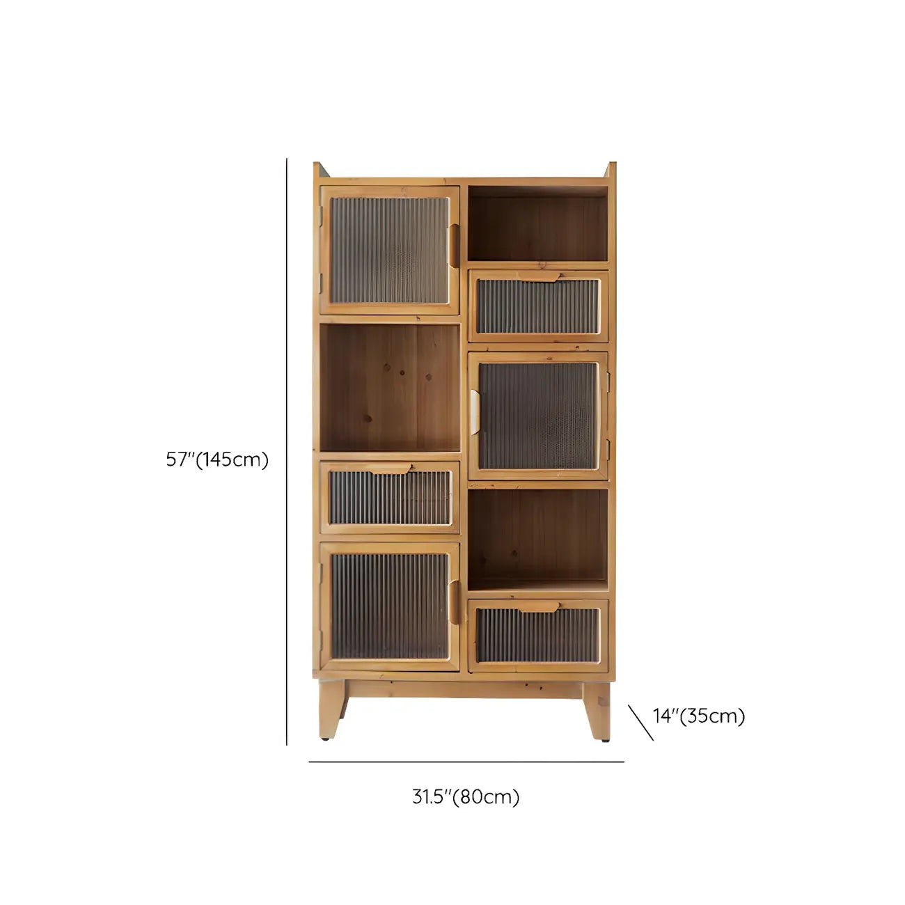 vaisselier classique en bois brun avec rangement