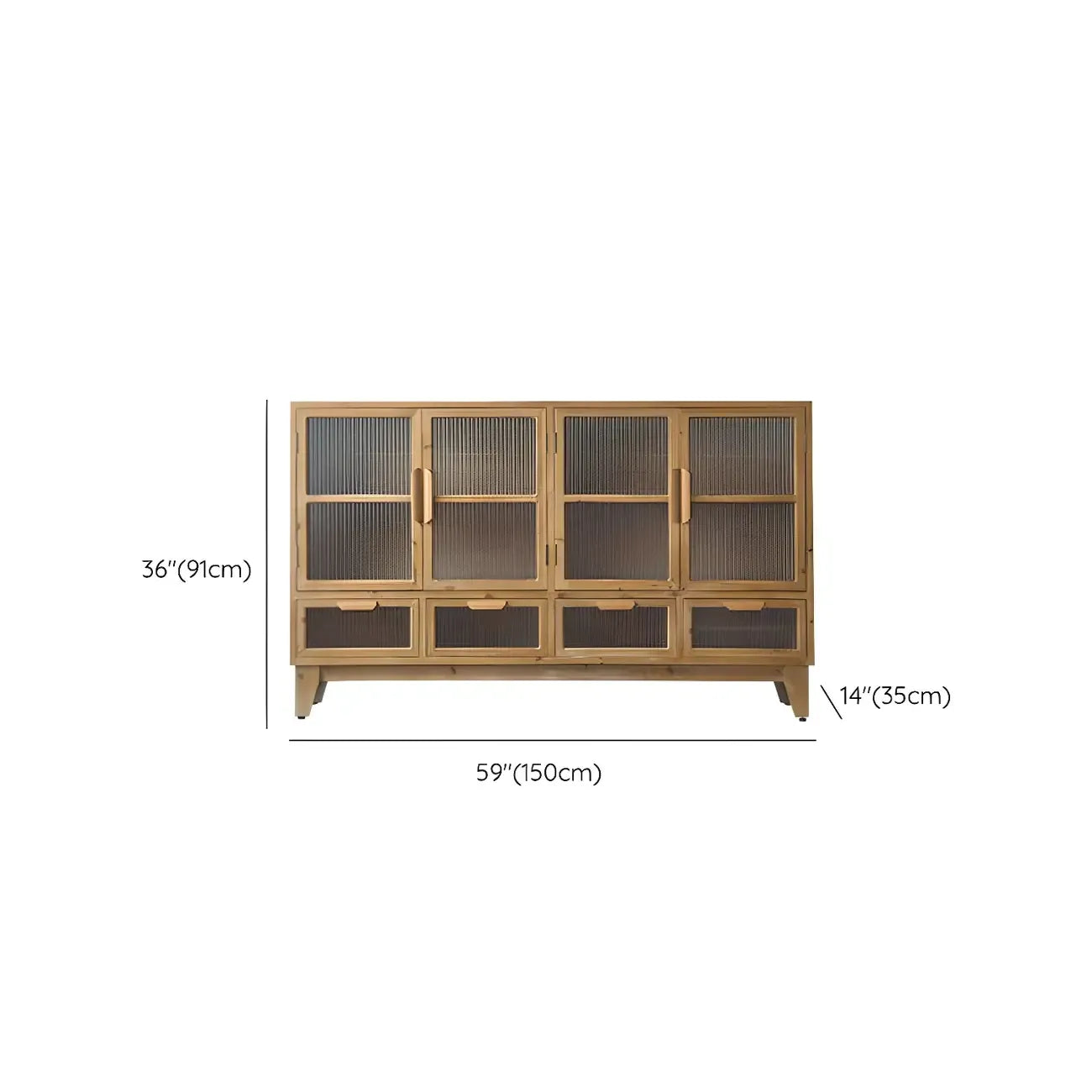 vaisselier classique en bois brun avec rangement
