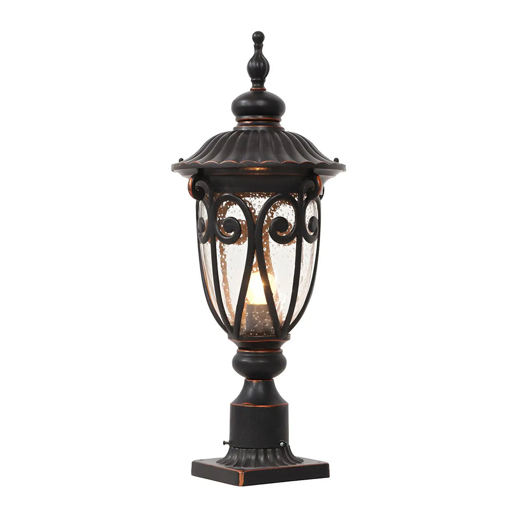Lampe décorative rétro élégante en métal noir câblée