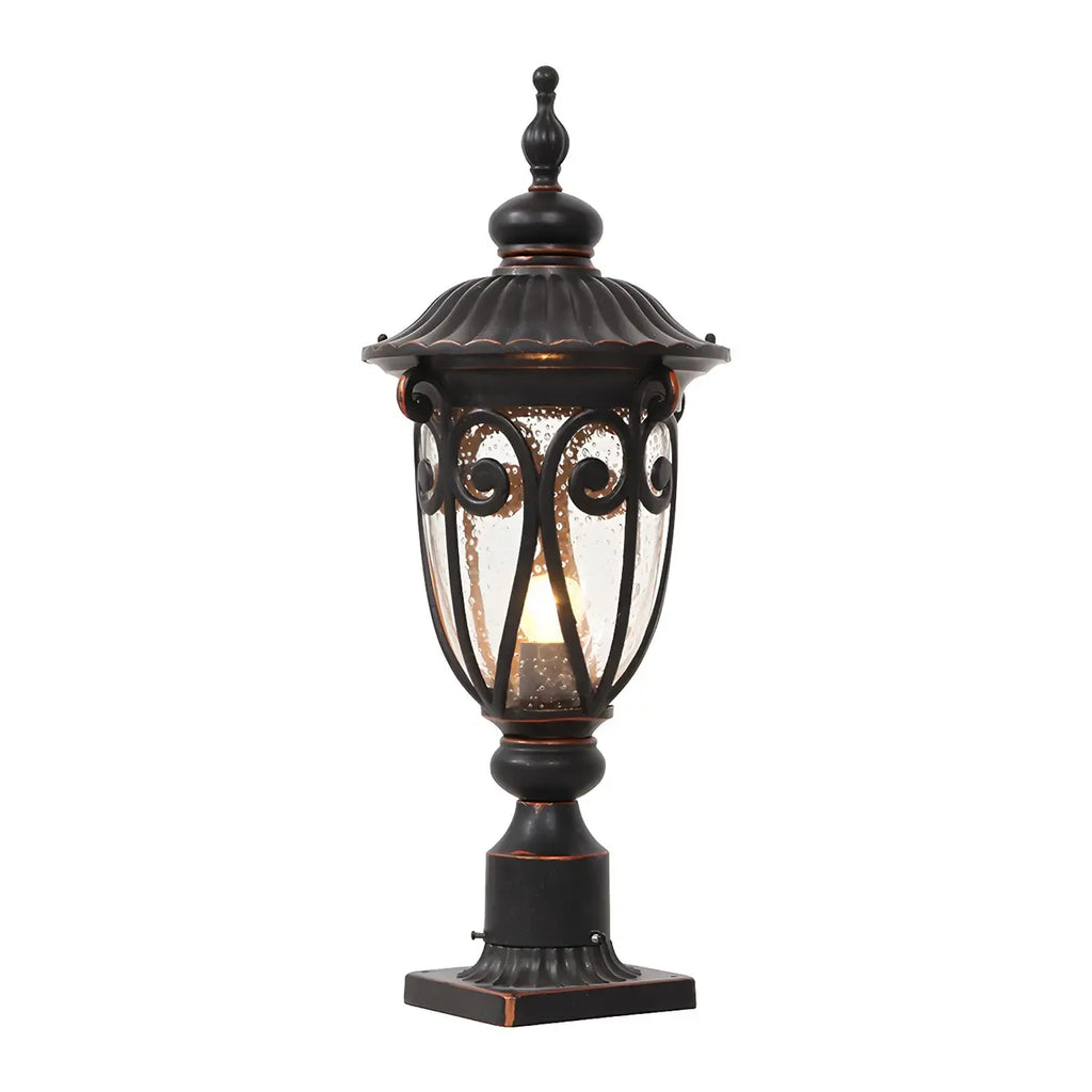 Lampe décorative rétro élégante en métal noir câblée