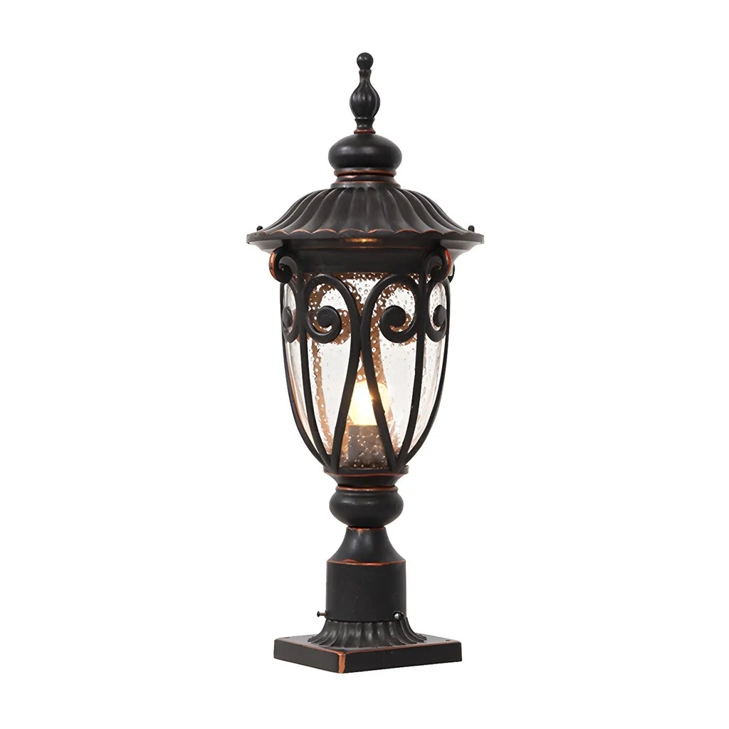 Lampe décorative rétro élégante en métal noir câblée