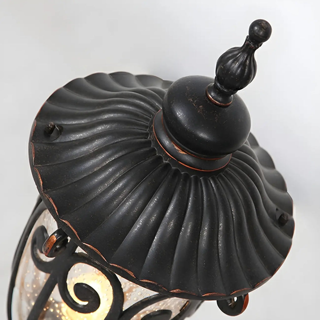 Lampe décorative rétro élégante en métal noir câblée