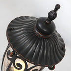 Lampe décorative rétro élégante en métal noir câblée