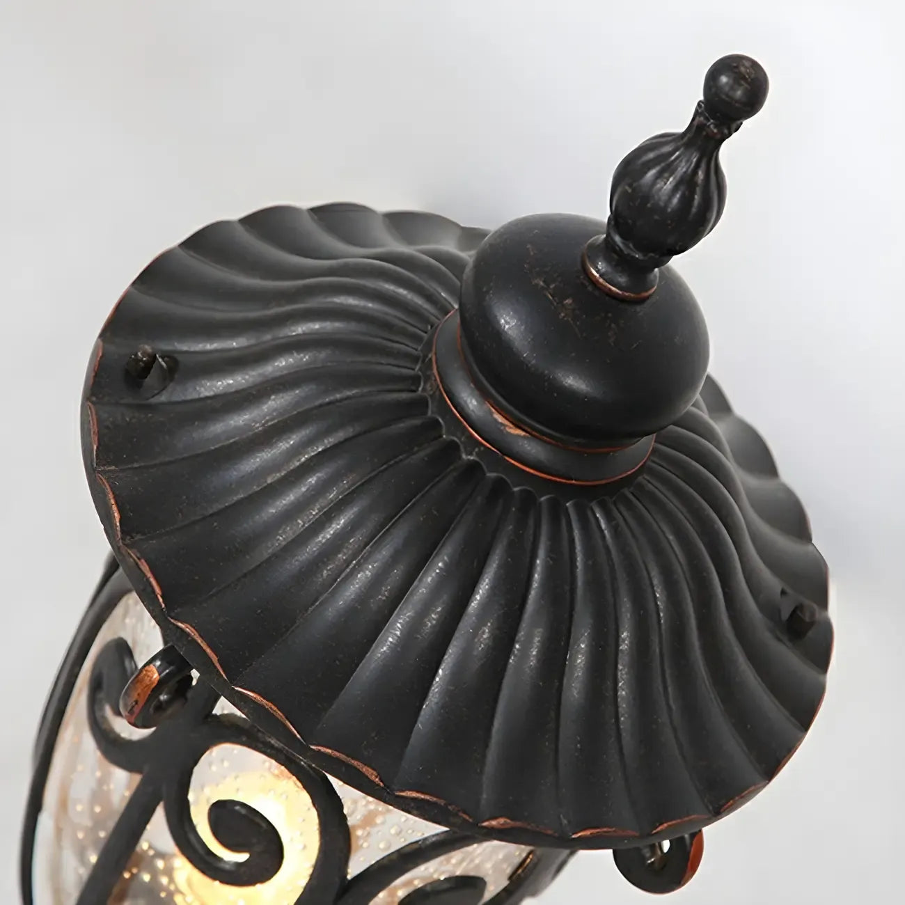 Lampe décorative rétro élégante en métal noir câblée