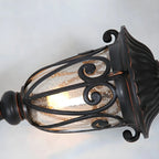 Lampe décorative rétro élégante en métal noir câblée