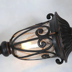 Lampe décorative rétro élégante en métal noir câblée