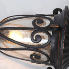 Lampe décorative rétro élégante en métal noir câblée