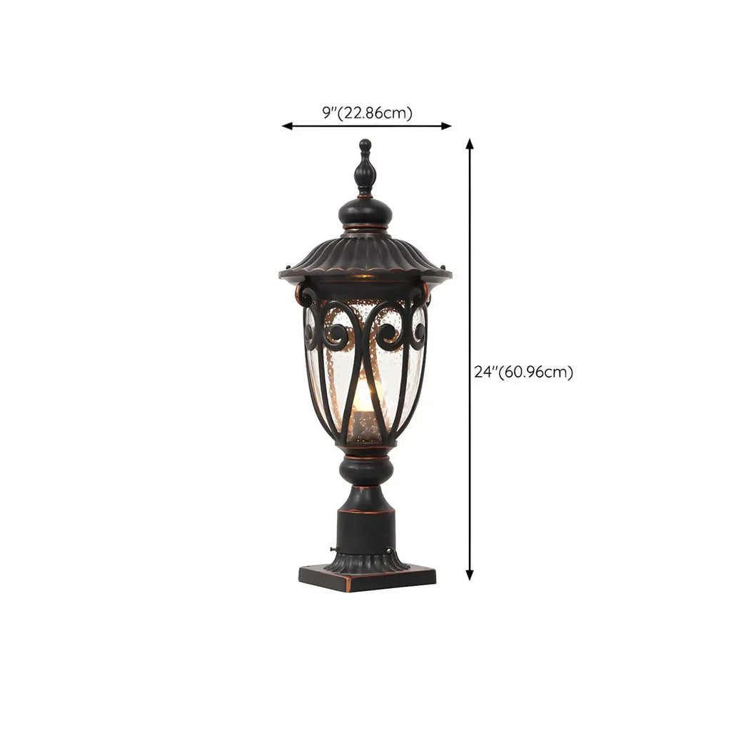 Lampe décorative rétro élégante en métal noir câblée