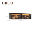 Vitrine de cuisine suspendue en métal gris et verre