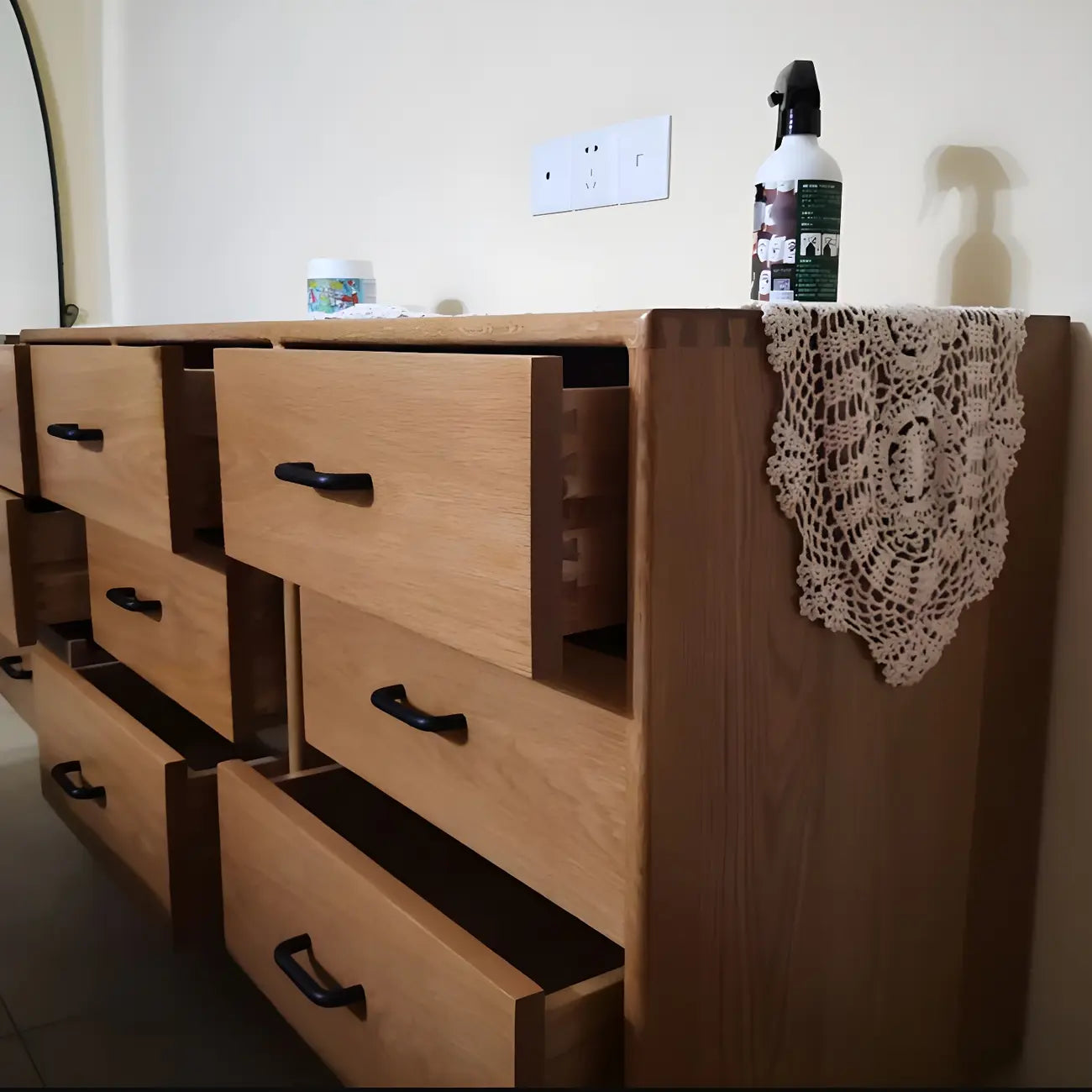 Commode double classique en pin naturel