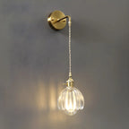 Applique murale suspendue moderne en verre doré pour salle de bain