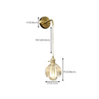 Applique murale suspendue moderne en verre doré pour salle de bain