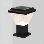 Lampadaires solaires pyramidaux modernes en acrylique bronze et bronze pour l'extérieur