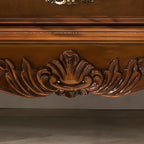 Vitrine classique en bois blanc avec porte en verre et tiroir