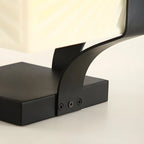 Applique murale élégante noire avec abat-jour cubique beige