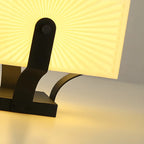 Applique murale élégante noire avec abat-jour cubique beige