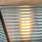 Lampadaires extérieurs à pyramide inversée à rayures solaires en bronze