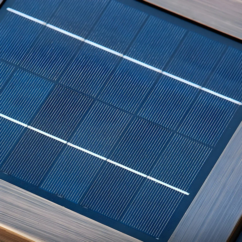 Lampadaires extérieurs à pyramide inversée à rayures solaires en bronze