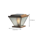 Lampadaires extérieurs à pyramide inversée à rayures solaires en bronze