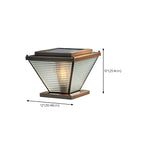 Lampadaires extérieurs à pyramide inversée à rayures solaires en bronze