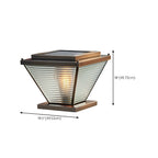 Lampadaires extérieurs à pyramide inversée à rayures solaires en bronze