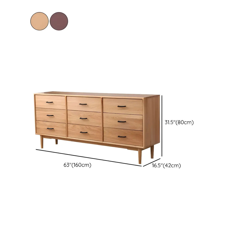 Commode double classique en pin naturel